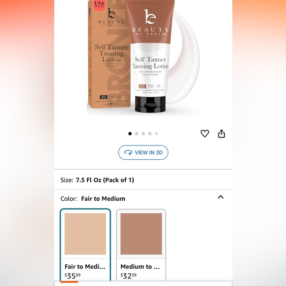 NEW Beauty by earth self tanning lotion light to medium - Picture 4 of 4